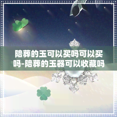 陪葬的玉可以买吗可以买吗-陪葬的玉器可以收藏吗