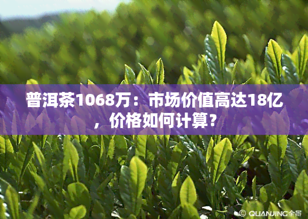 普洱茶1068万：市场价值高达18亿，价格如何计算？