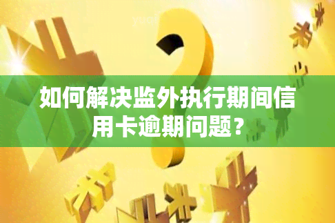 如何解决监外执行期间信用卡逾期问题？