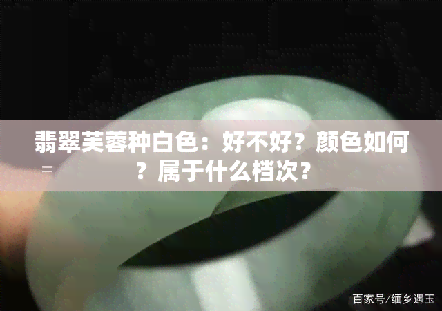 翡翠芙蓉种白色：好不好？颜色如何？属于什么档次？