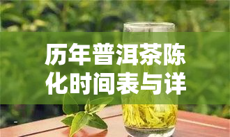 历年普洱茶陈化时间表与详细时间