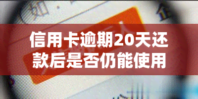 信用卡逾期20天还款后是否仍能使用？