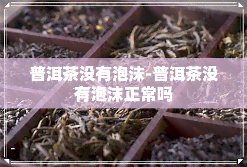 普洱茶没有泡沫-普洱茶没有泡沫正常吗