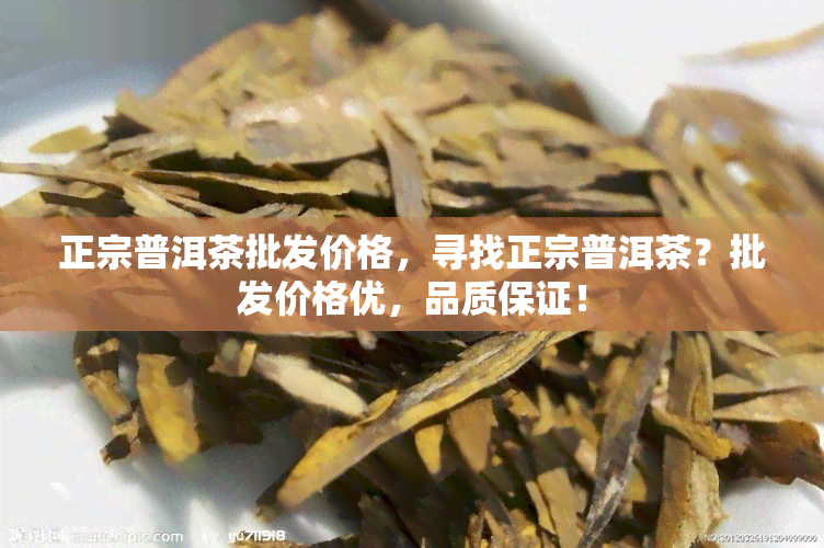 正宗普洱茶批发价格，寻找正宗普洱茶？批发价格优，品质保证！