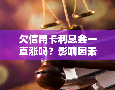 欠信用卡利息会一直涨吗？影响因素解析