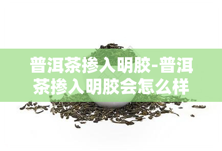 普洱茶掺入明胶-普洱茶掺入明胶会怎么样