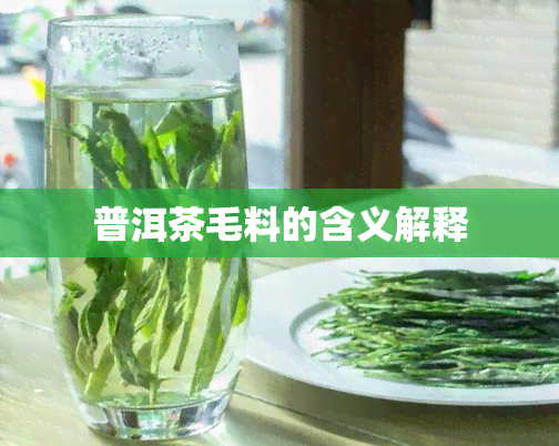 普洱茶毛料的含义解释