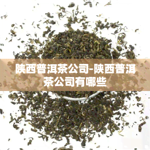 陕西普洱茶公司-陕西普洱茶公司有哪些