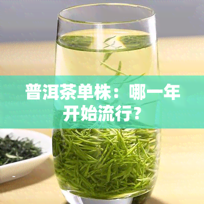 普洱茶单株：哪一年开始流行？