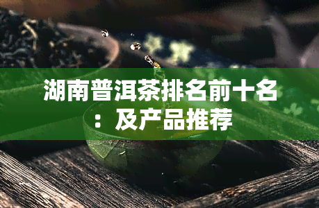 湖南普洱茶排名前十名：及产品推荐