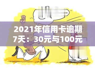 2021年信用卡逾期7天：30元与100元的后果