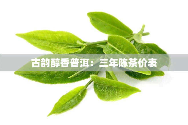 古韵醇香普洱：三年陈茶价表