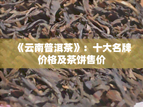 《云南普洱茶》：十大名牌价格及茶饼售价