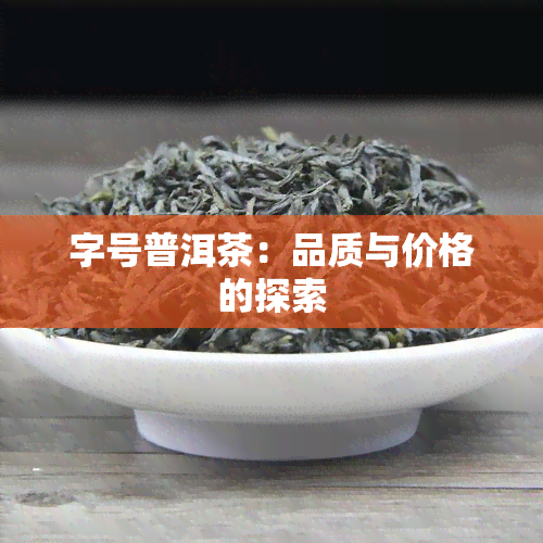 字号普洱茶：品质与价格的探索