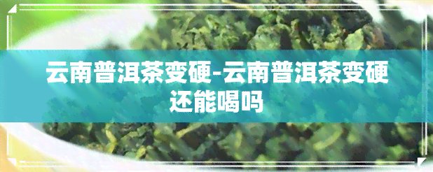 云南普洱茶变硬-云南普洱茶变硬还能喝吗