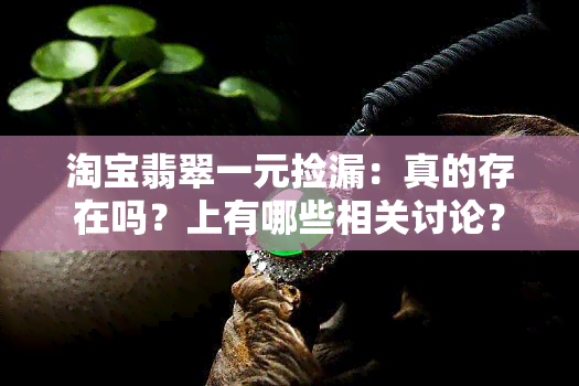 淘宝翡翠一元捡漏：真的存在吗？上有哪些相关讨论？