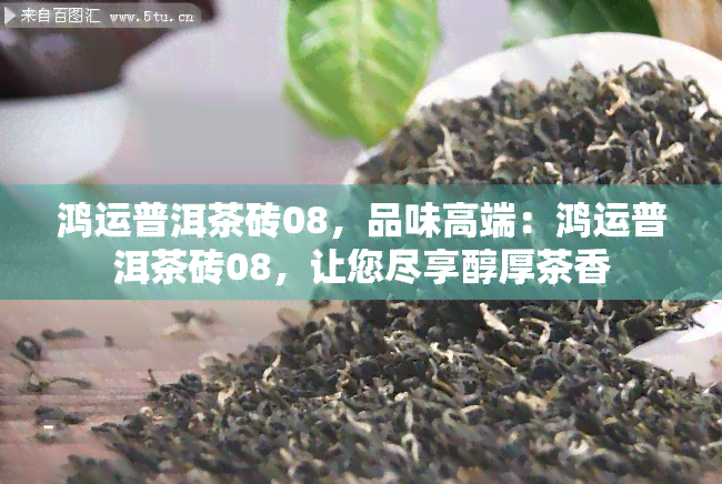 鸿运普洱茶砖08，品味高端：鸿运普洱茶砖08，让您尽享醇厚茶香