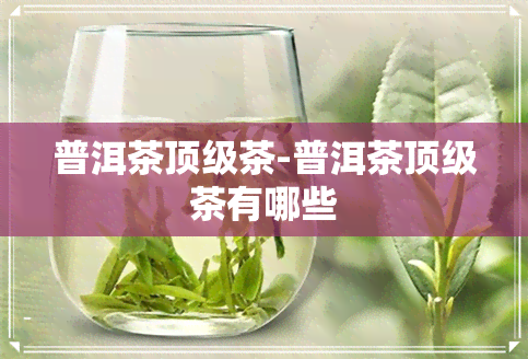 普洱茶顶级茶-普洱茶顶级茶有哪些