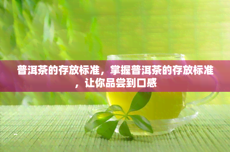 普洱茶的存放标准，掌握普洱茶的存放标准，让你品尝到口感