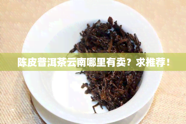 陈皮普洱茶云南哪里有卖？求推荐！