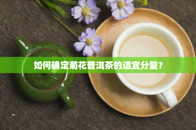 如何确定菊花普洱茶的适宜分量？