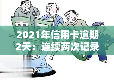 2021年信用卡逾期2天：连续两次记录在案