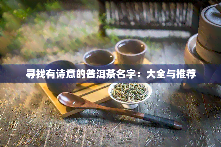 寻找有诗意的普洱茶名字：大全与推荐