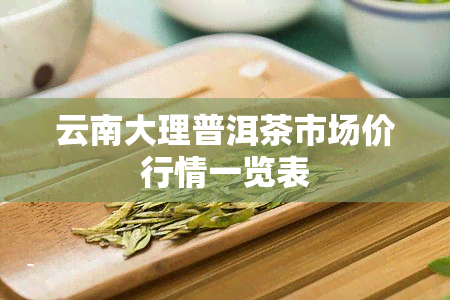 云南大理普洱茶市场价行情一览表