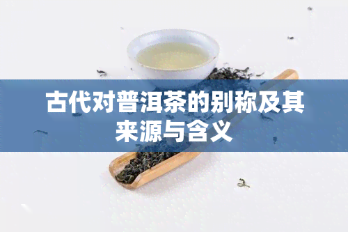 古代对普洱茶的别称及其来源与含义