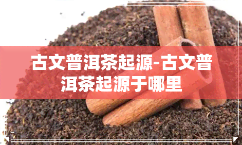 古文普洱茶起源-古文普洱茶起源于哪里