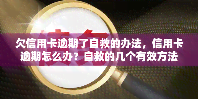 欠信用卡逾期了自救的办法，信用卡逾期怎么办？自救的几个有效方法