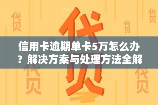 信用卡逾期单卡5万怎么办？解决方案与处理方法全解析