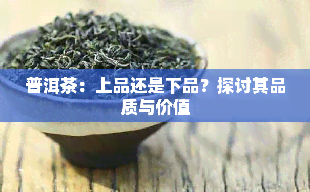 普洱茶：上品还是下品？探讨其品质与价值