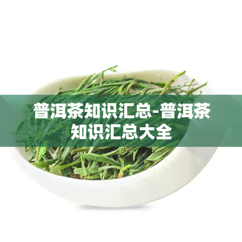 普洱茶知识汇总-普洱茶知识汇总大全