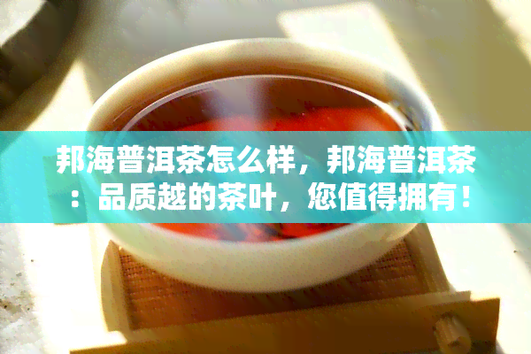 邦海普洱茶怎么样，邦海普洱茶：品质越的茶叶，您值得拥有！