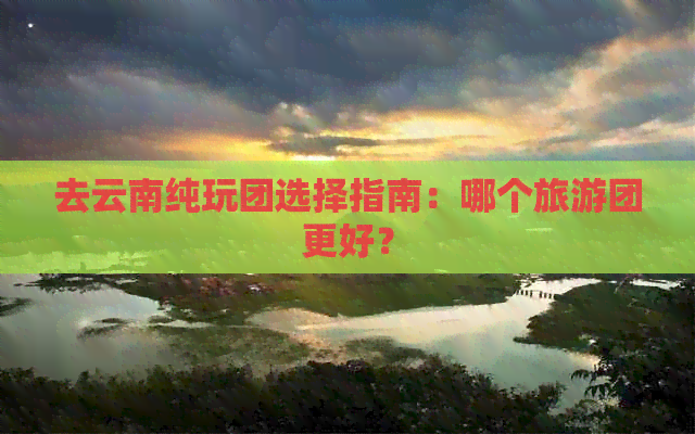 去云南纯玩团选择指南：哪个旅游团更好？