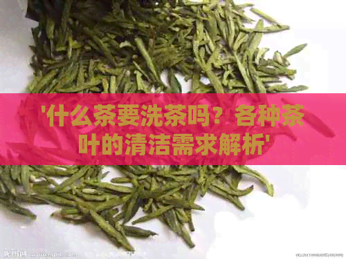 '什么茶要洗茶吗？各种茶叶的清洁需求解析'