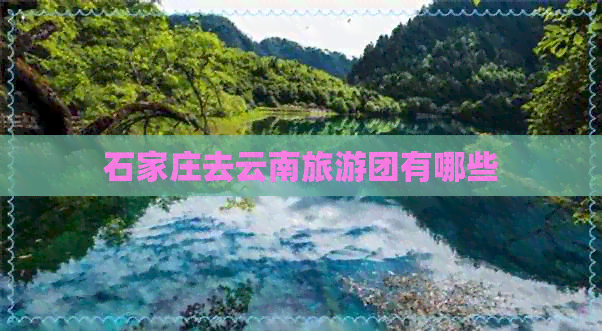 石家庄去云南旅游团有哪些