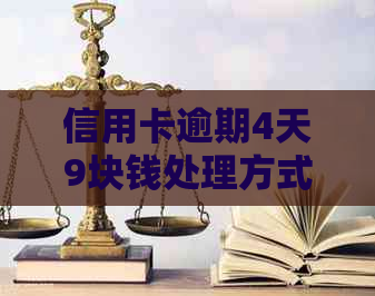 信用卡逾期4天9块钱处理方式与处罚全解析：逾期后的影响与应对策略