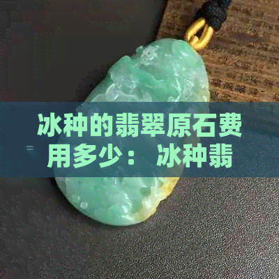 冰种的翡翠原石费用多少： 冰种翡翠原石切开价格表与市场行情解析