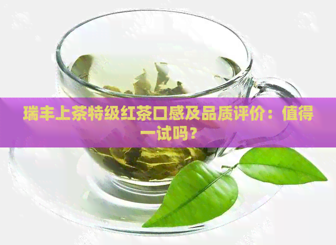 瑞丰上茶特级红茶口感及品质评价：值得一试吗？