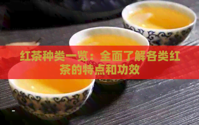 红茶种类一览：全面了解各类红茶的特点和功效