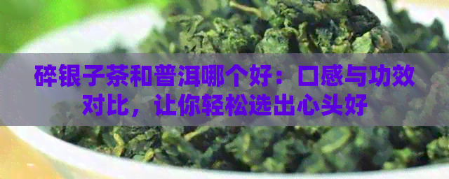 碎银子茶和普洱哪个好：口感与功效对比，让你轻松选出心头好