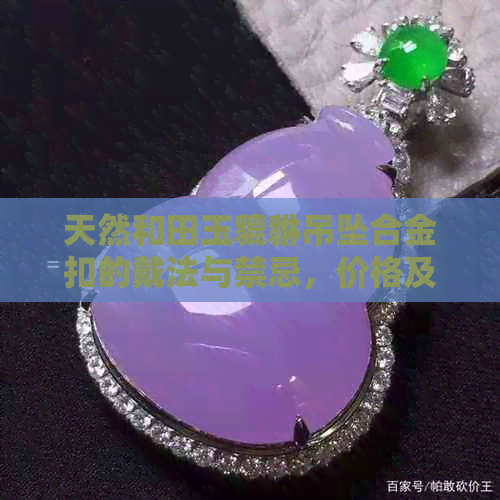 天然和田玉貔貅吊坠合金扣的戴法与禁忌，价格及含义解析