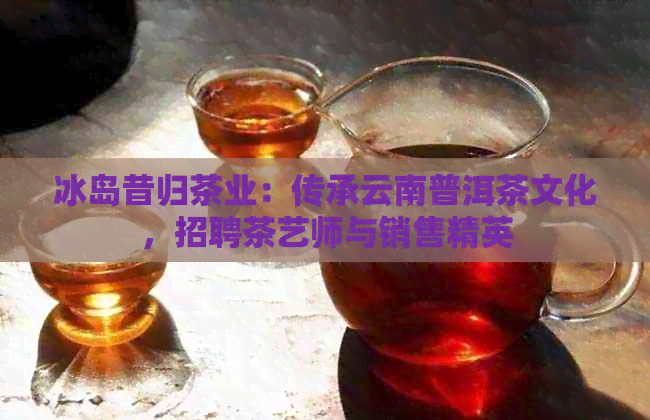 冰岛昔归茶业：传承云南普洱茶文化，招聘茶艺师与销售精英