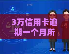 3万信用卡逾期一个月所需支付的违约金及相关计算方法