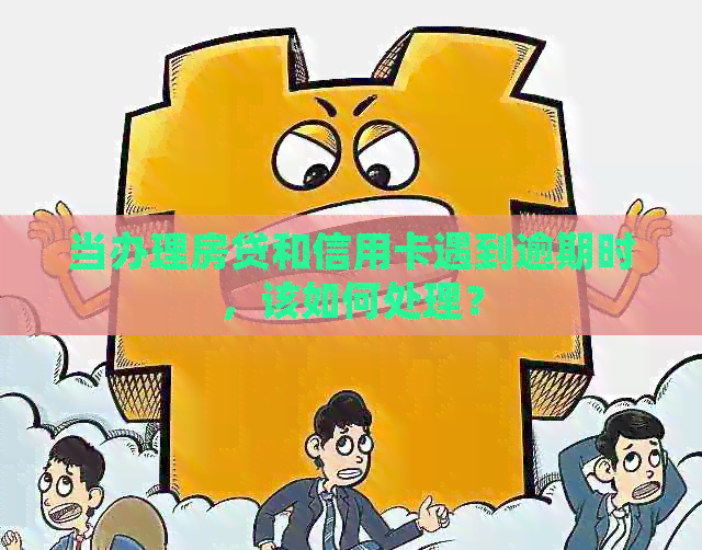 当办理房贷和信用卡遇到逾期时，该如何处理？