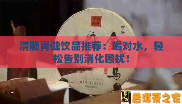 清肠胃健饮品推荐：喝对水，轻松告别消化困扰！