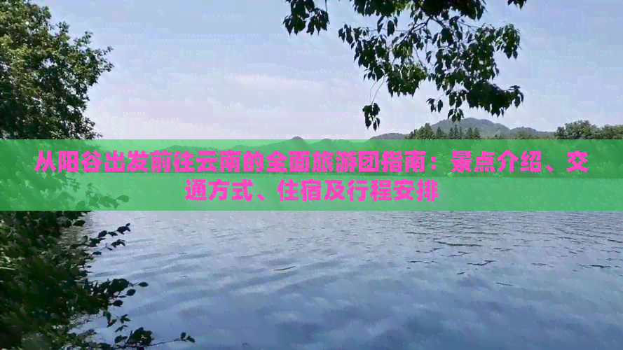 从阳谷出发前往云南的全面旅游团指南：景点介绍、交通方式、住宿及行程安排