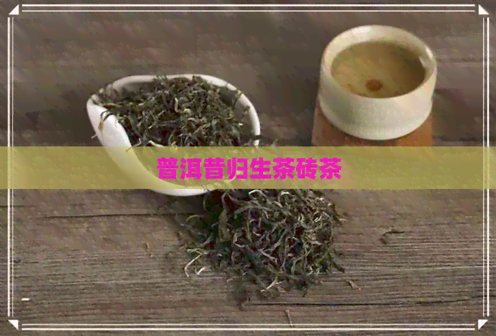 普洱昔归生茶砖茶